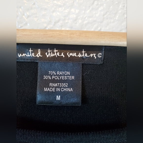 💚5/$25 United States Sweaters Black Runched Zipper Detailed Long Knit Sweater - Picture 6 of 6